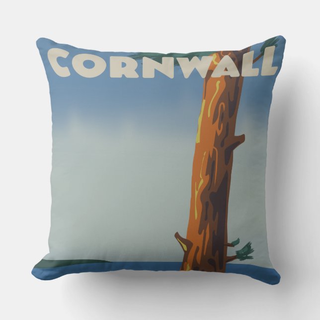 Cornwall go by train canvas print cushion (Front)