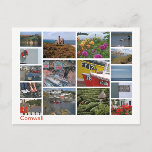 Cornwall multi-image 2 postcard (Front)