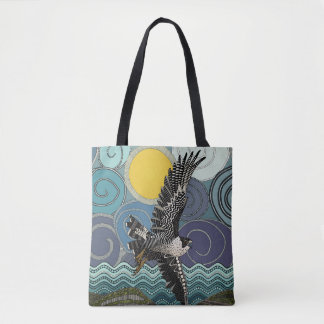 Cornwall peregrine falcon tote bag