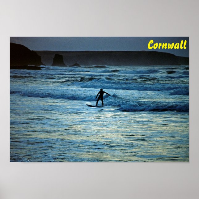 Cornwall surfing poster (Front)