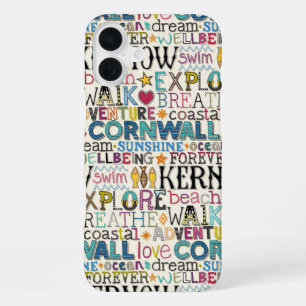 cornwall typography iPhone 16 plus case