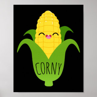 Corny Cute Corn on the Cob Foodie Art Print
