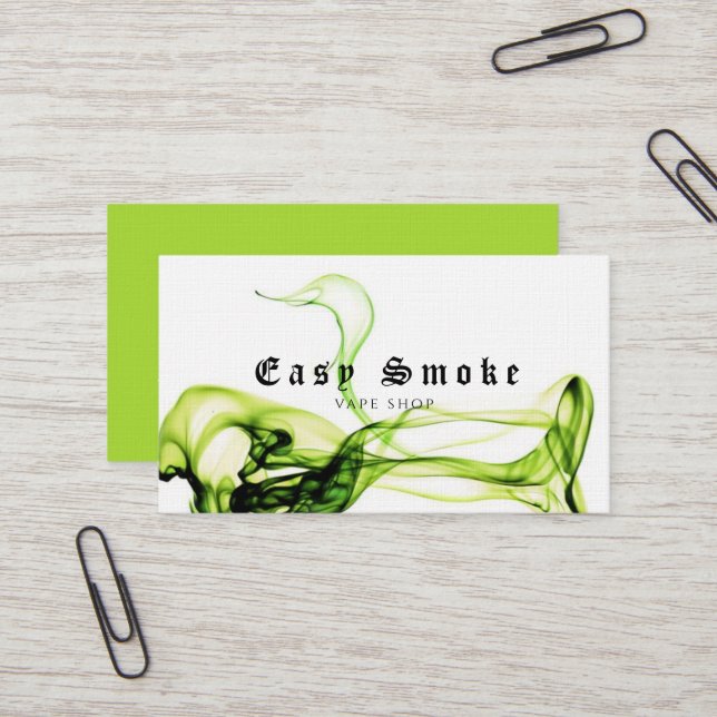Corolful Smoke Vape Shop Business Card (Front/Back In Situ)