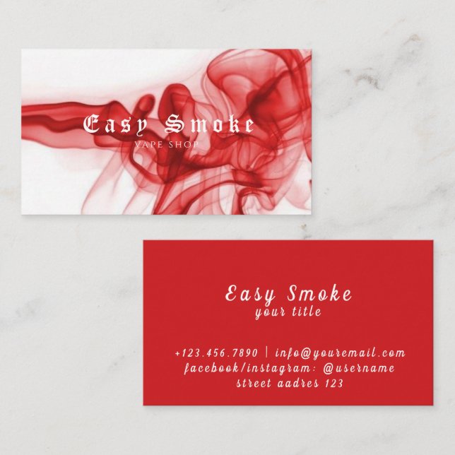 Corolful Smoke Vape Shop Business Card (Front/Back)