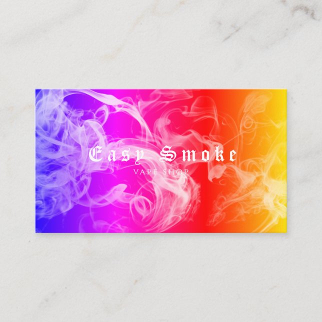 Corolful Smoke Vape Shop Business Card (Front)