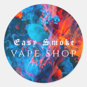 Corolful Smoke Vape Shop Business Classic Round Sticker