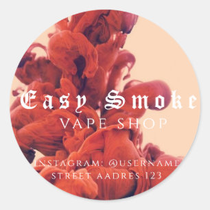 Corolful Smoke Vape Shop Classic Round Sticker