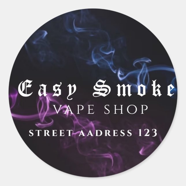 Corolful Smoke Vape Shop Classic Round Sticker (Front)