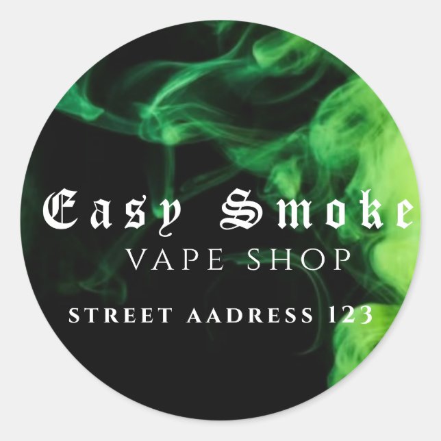Corolful Smoke Vape Shop Classic Round Sticker (Front)