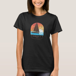 Corolla, NC Vacationing Sailboating Sunrise Premiu T-Shirt