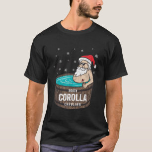 Corolla Nc Vacationing Santa Hot Tub T-Shirt
