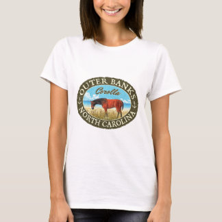 Corolla Outer Banks North Carolina Wild Horse on B T-Shirt