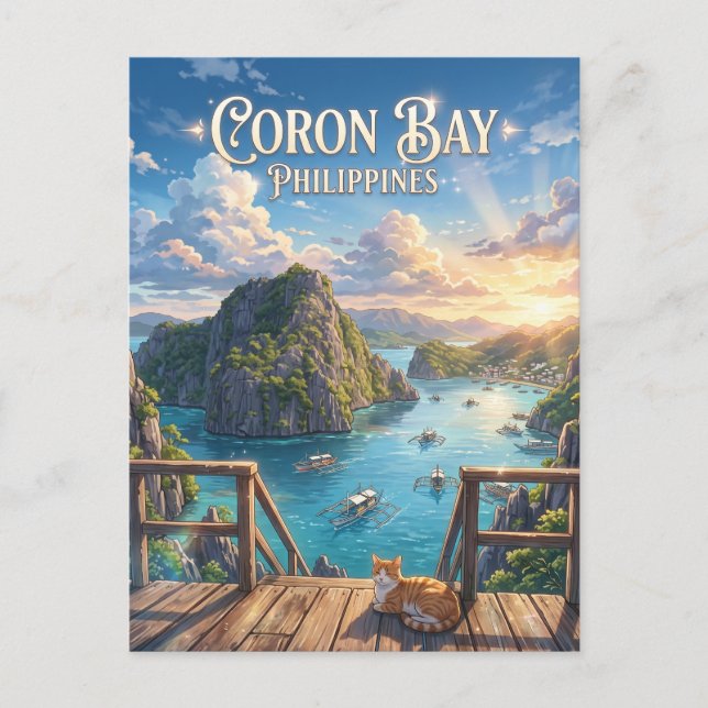 Coron Bay Philippines Postcard (Front)