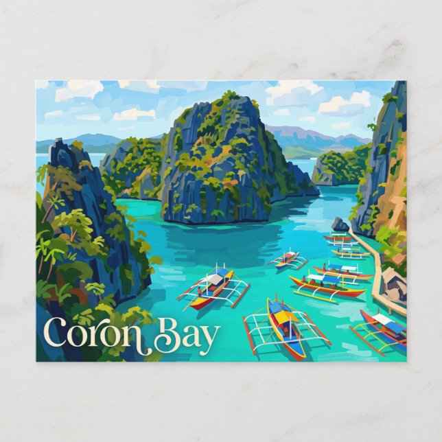 Coron Bay Philippines Postcard (Front)