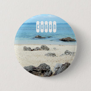 Coron Beach of Palawan Philippines 6 Cm Round Badge