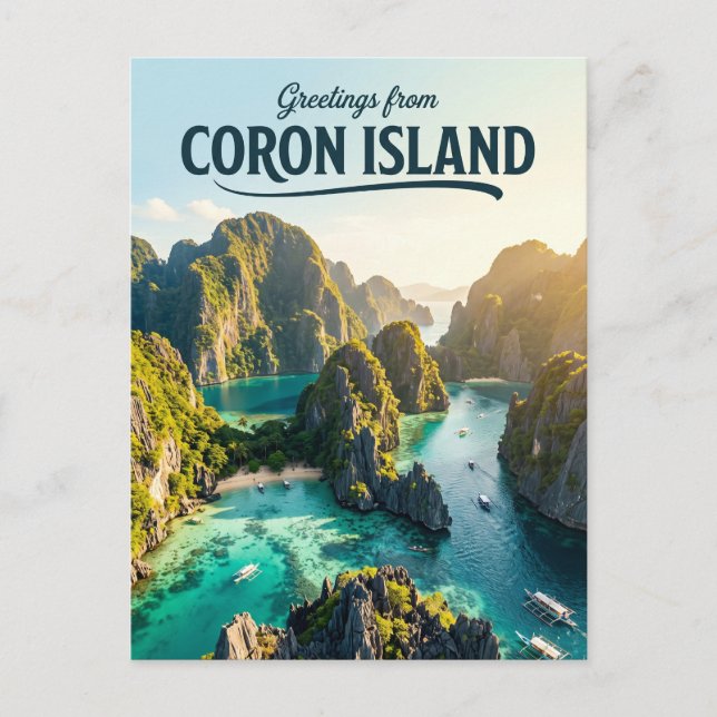 Coron Island Philippines Postcard (Front)