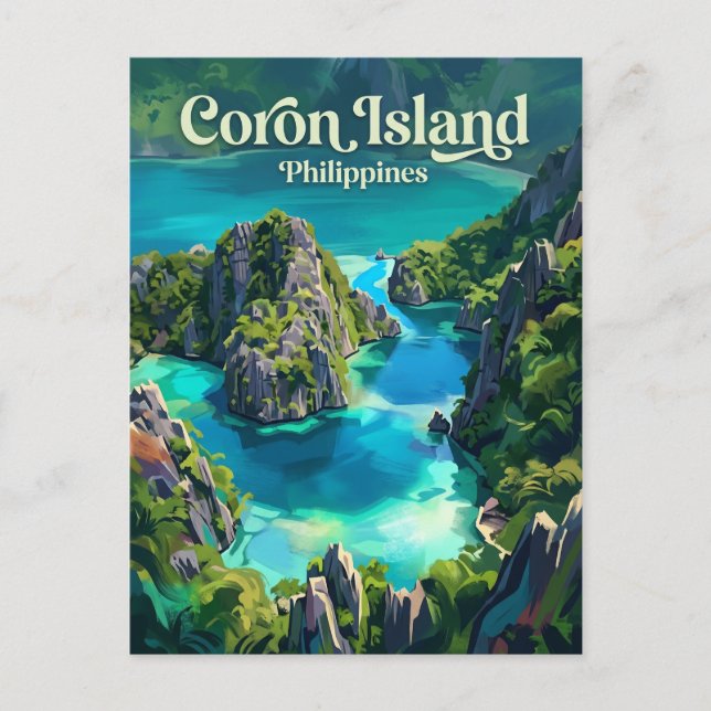 Coron Island Philippines Postcard (Front)