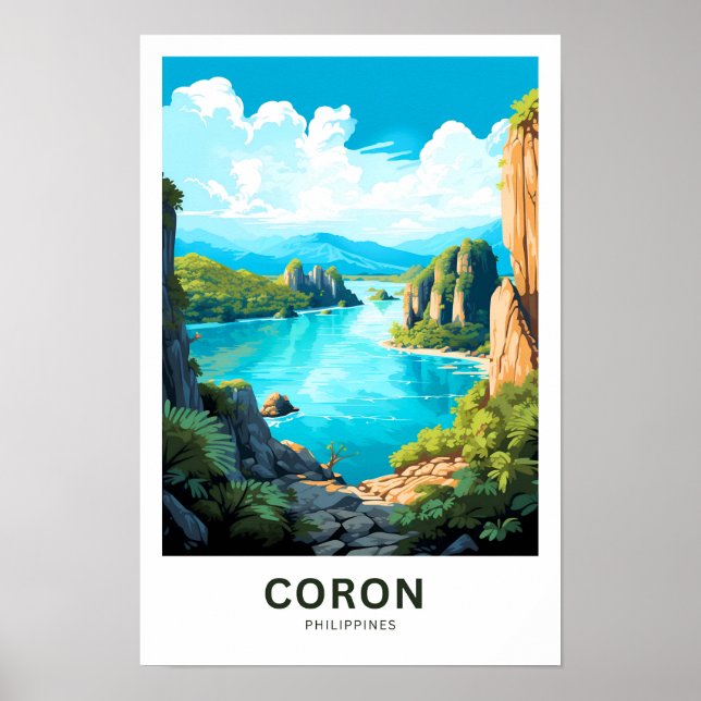 Coron Philippines Travel Print (Front)