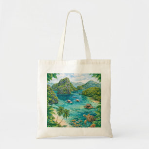 Coron Philippines Tropical Lagoon Tote Bag