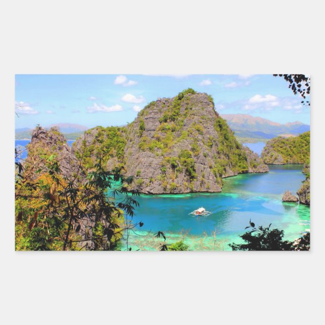 Coron Travel Rectangular Sticker (Front)