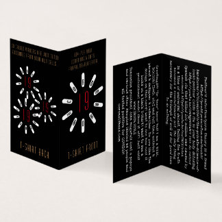 Corona 19 Business Card vertical book fold