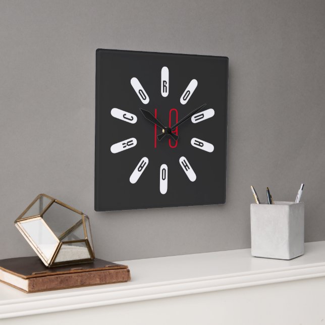 CORONA 19 HOAX Square Wall Clock (Office)