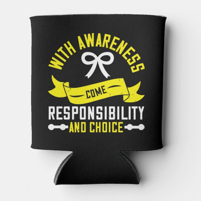 Corona Awareness - Brings Responsibility Can Cooler (Front)