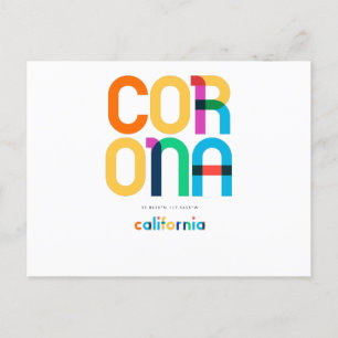 Corona California Mid Century, Pop Art, Postcard
