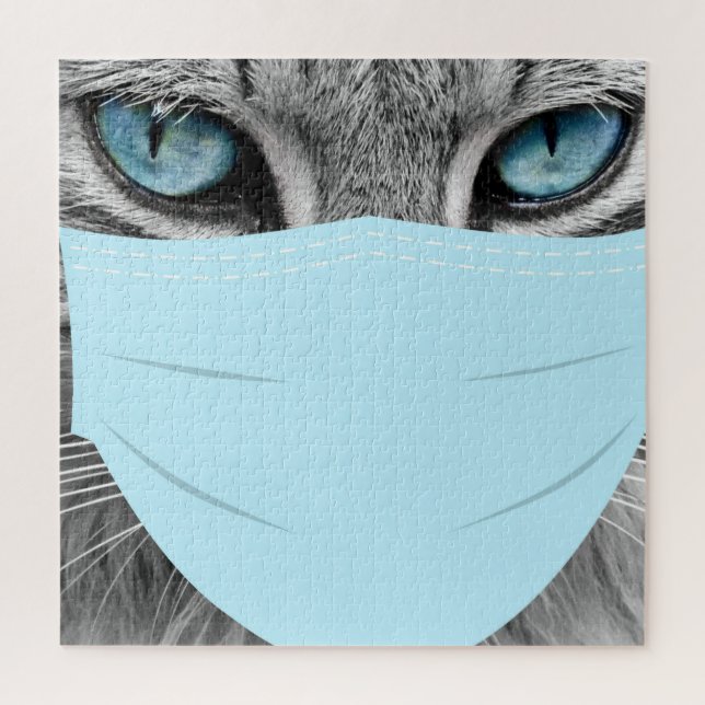 Corona cat mask jigsaw puzzle (Vertical)