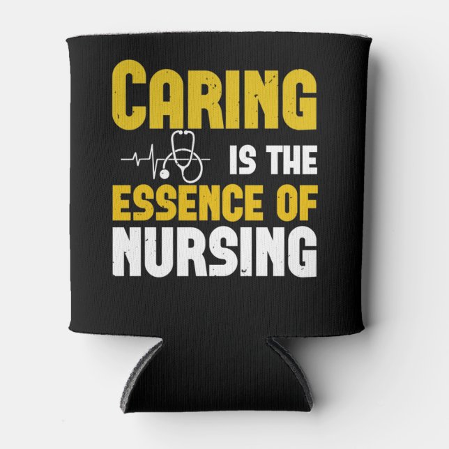 Corona Nurses - Caring Is The Essence Can Cooler (Front)