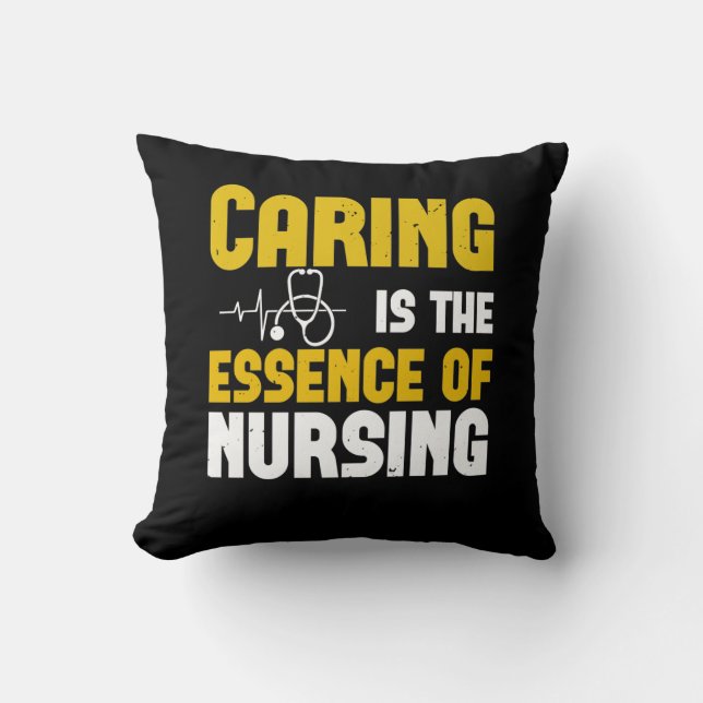 Corona Nurses - Caring Is The Essence Cushion (Front)