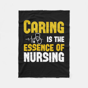 Corona Nurses - Caring Is The Essence Fleece Blanket