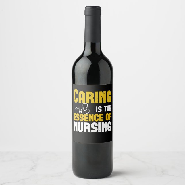 Corona Nurses - Caring Is The Essence Wine Label (Front)