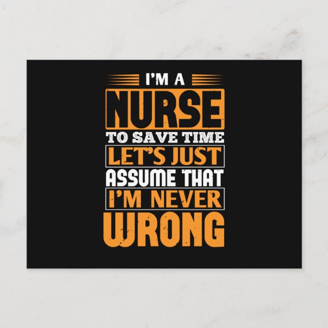 Corona Nurses - Nurse Is Never Wrong Postcard (Front)