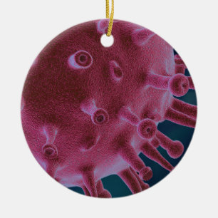 Corona Virus Microbiology Ceramic Tree Decoration