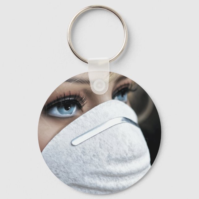 Corona Virus Protective Mask Key Ring (Front)