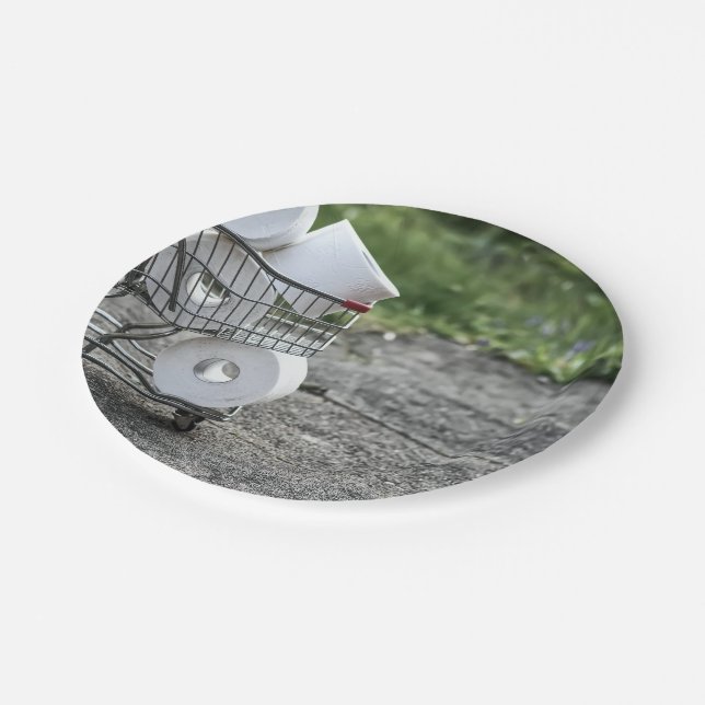 Corona Virus Protective Mask Paper Plate (Angled)