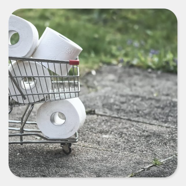 Corona Virus Protective Mask Square Sticker (Front)