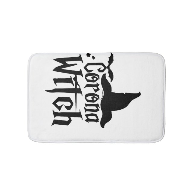 Corona Witch Halloween , Funny Halloween , Bath Mat (Front)