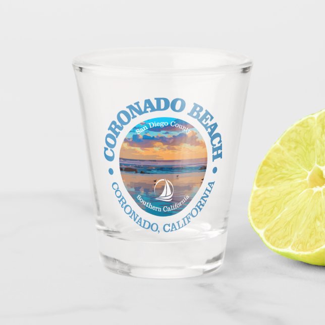 Coronado Beach (C) Shot Glass (Front)