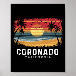 Coronado Beach California Surfboard Beach  Poster