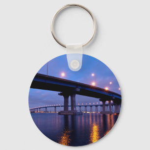 Coronado Bridge at Dusk Key Ring