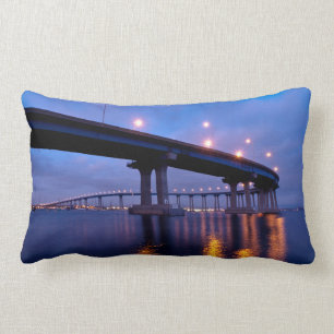 Coronado Bridge at Dusk Lumbar Cushion