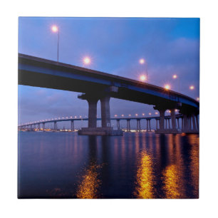 Coronado Bridge at Dusk Tile