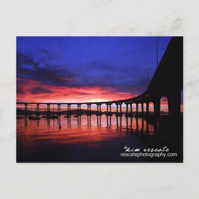Coronado Bridge Sunrise Postcard (Front)