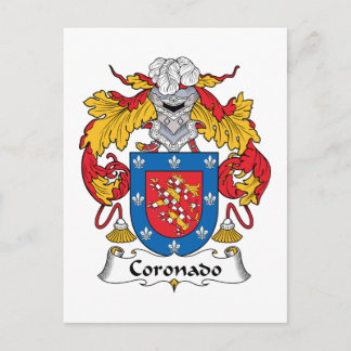Coronado Family Crest Postcard