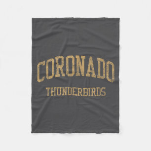 Coronado High School Hs El Paso Tx Vintage Srts Fleece Blanket