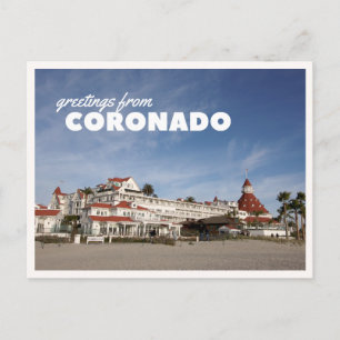 Coronado Island Hotel Del Retro Vintage Travel Postcard