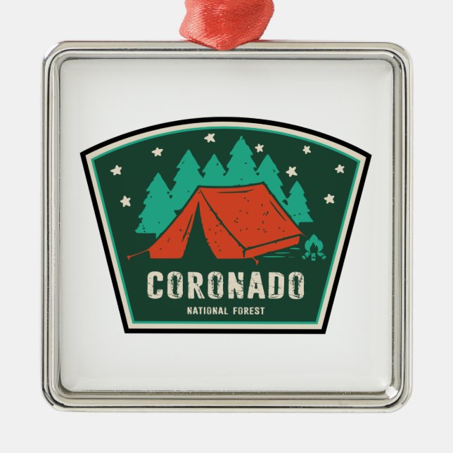 Coronado National Forest Camping Metal Tree Decoration (Front)