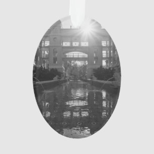 Coronado Sunburst Grayscale Ornament
